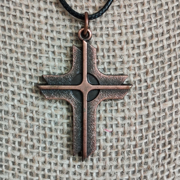 Vintage Modernist Copper Cross SALE 2/$29 - Picture 4 of 11